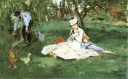 Edouard Manet The Monet Family in the Garden Spain oil painting artist